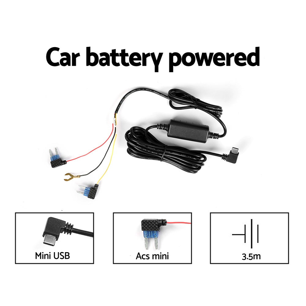 UL-tech Dash Camera 4K Hidden Front Rear WiFi DC-RLDV-G110-BK