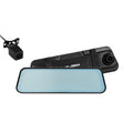 UL-tech Dash Camera 1080P 9.66" Front and Rear View Cam Car DVR Reverse Recorder DC-RM-L633-BK