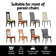 Artiss Dining Chair Covers 4x Slipcovers Spandex Stretch Banquet Party Dark Grey DCOVER-SPAN-4PC-DG