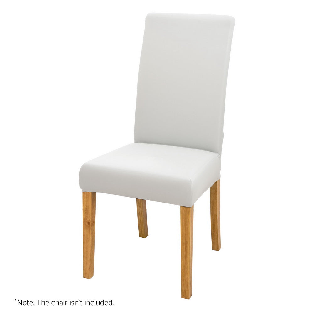 Artiss Dining Chair Covers 4x Slipcovers Spandex Stretch Banquet Wedding White DCOVER-SPAN-4PC-WH