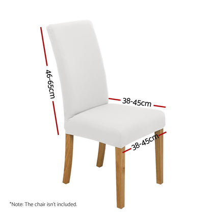Artiss Dining Chair Covers 4x Slipcovers Spandex Stretch Banquet Wedding White DCOVER-SPAN-4PC-WH