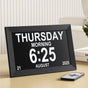 Artiss 10" Digital Day Clock Alarm Calendar Dementia Date Week Desk Clocks Black DDC-10INCH-BK