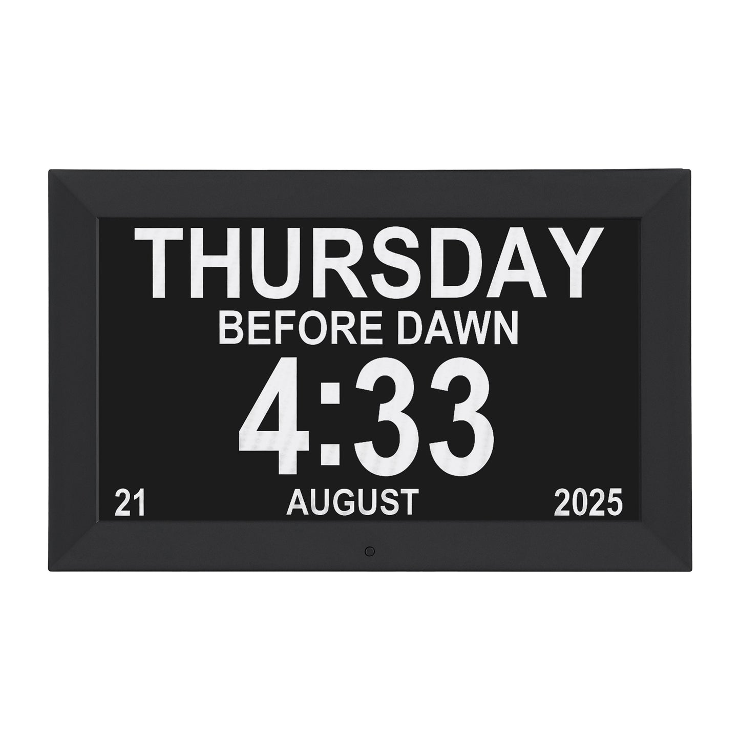 Artiss 10" Digital Day Clock Alarm Calendar Dementia Date Week Desk Clocks Black DDC-10INCH-BK
