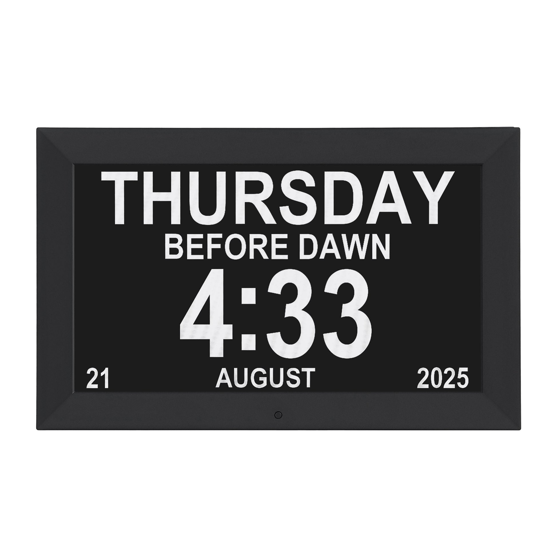 Artiss 10" Digital Day Clock Alarm Calendar Dementia Date Week Desk Clocks Black DDC-10INCH-BK