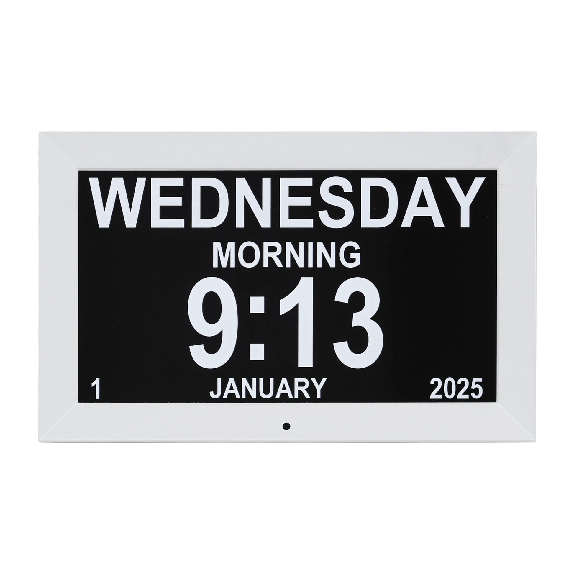 Artiss 10" Digital Day Clock Alarm Calendar Dementia Date Week Desk Clocks White DDC-10INCH-WH