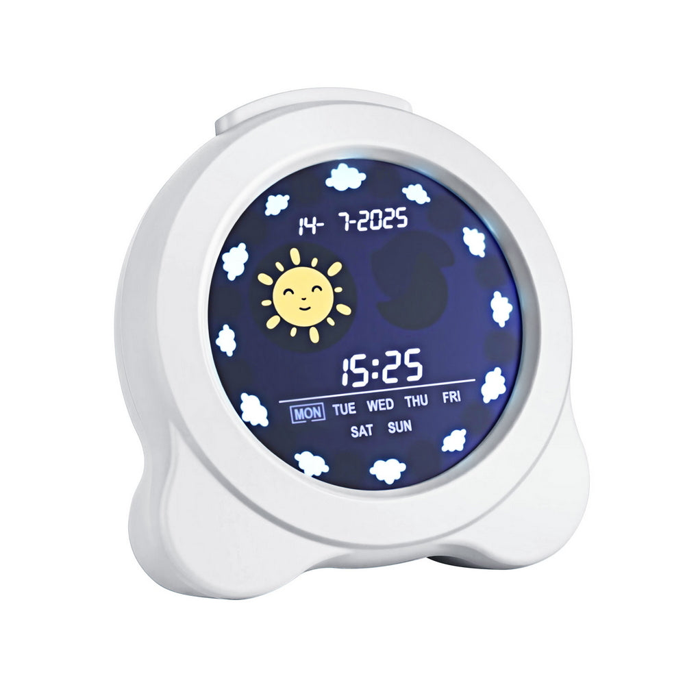 Artiss 3.8" Digital Day Clock Calendar Alarm LCD Display White DDC-38INCH-WH