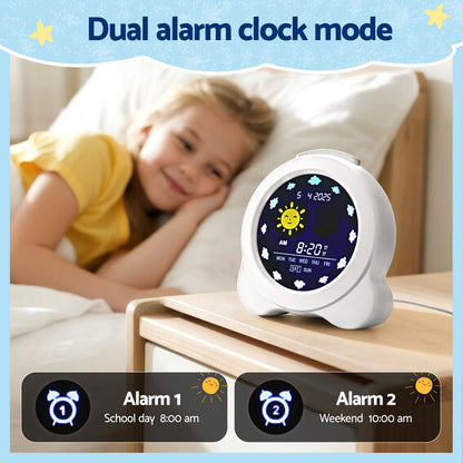 Artiss 3.8" Digital Day Clock Calendar Alarm LCD Display White DDC-38INCH-WH