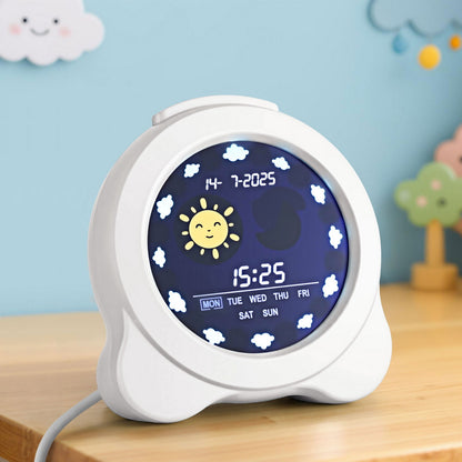 Artiss 3.8" Digital Day Clock Calendar Alarm LCD Display White DDC-38INCH-WH