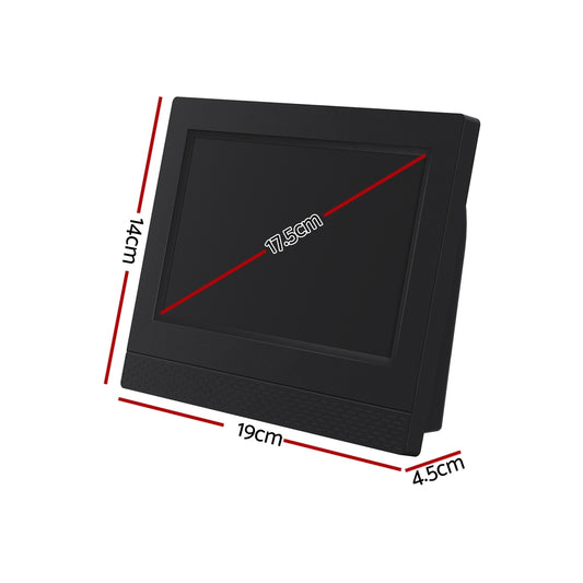 Artiss 7" Digital Day Clock Calendar Alarm Black DDC-7INCH-BK