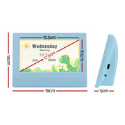 Artiss 7" Digital Day Clock Calendar Alarm LCD Children Sleep Trainer Clocks Blue DDC-7INCH-KID-BU
