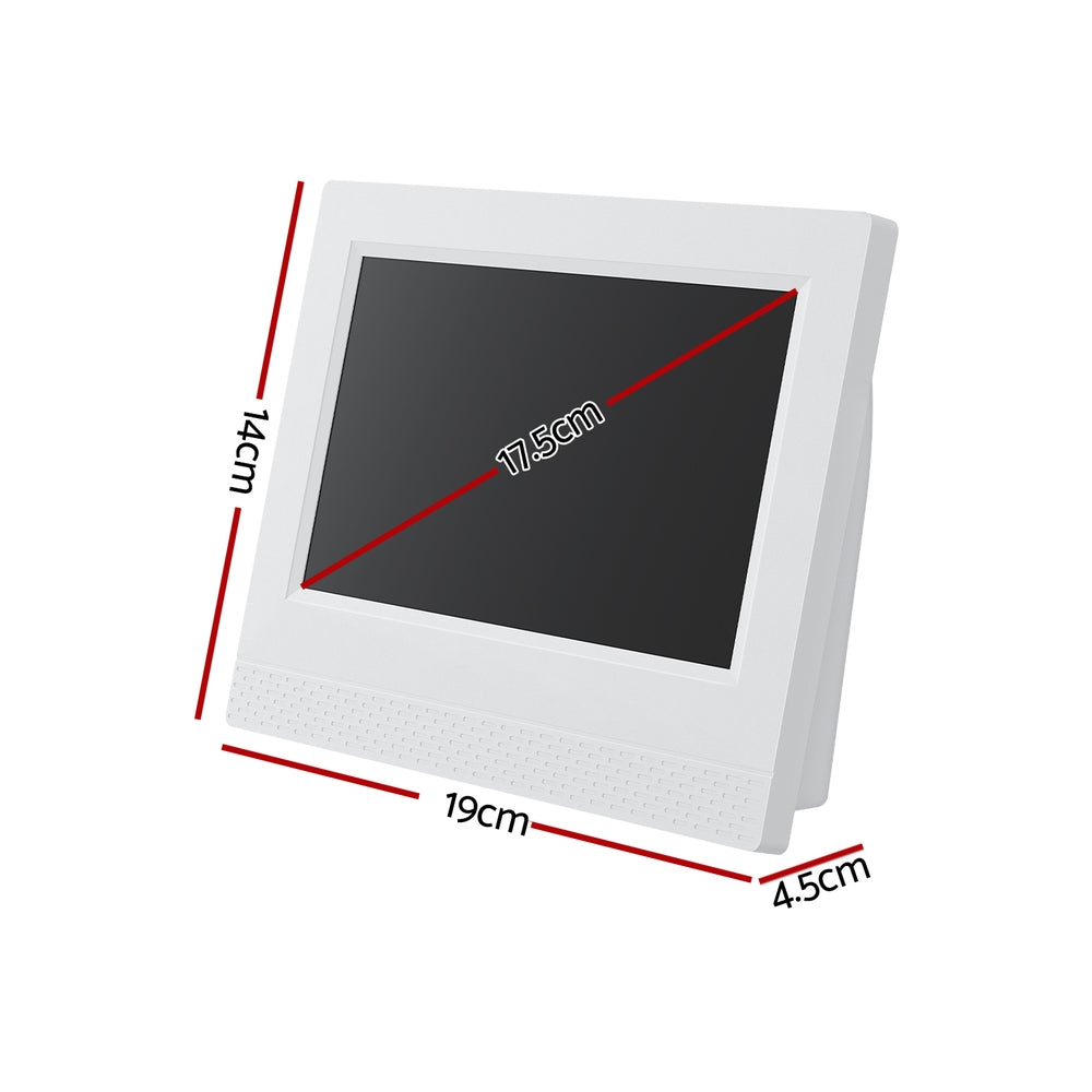 Artiss 7" Digital Day Clock Calendar Alarm White DDC-7INCH-WH