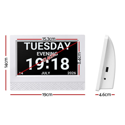 Artiss 7" Smart Digital Clock Calendar HD IPS Touchscreen Weather Photo Frame