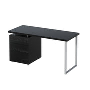 Artiss Computer Desk Drawer Black 140CM DESK-140M-BK-AB