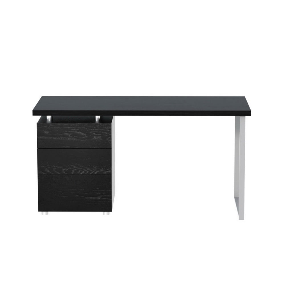 Artiss Computer Desk Drawer Black 140CM DESK-140M-BK-AB
