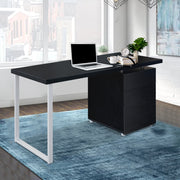 Artiss Computer Desk Drawer Black 140CM DESK-140M-BK-AB