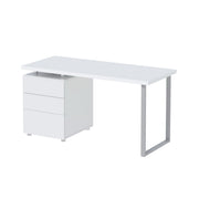 Artiss Computer Desk Drawer White 140CM DESK-140M-WH-AB