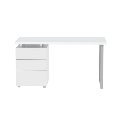 Artiss Computer Desk Drawer White 140CM DESK-140M-WH-AB