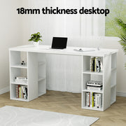 Artiss Computer Desk Bookshelf White 150CM DESK-SHEF-150-WH-AB