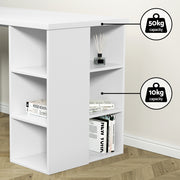 Artiss Computer Desk Bookshelf White 150CM DESK-SHEF-150-WH-AB