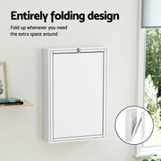Artiss Computer Desk Office Chair Set PU Leather Wall Mount Foldable Table White DESK-WALL-REPL-WH