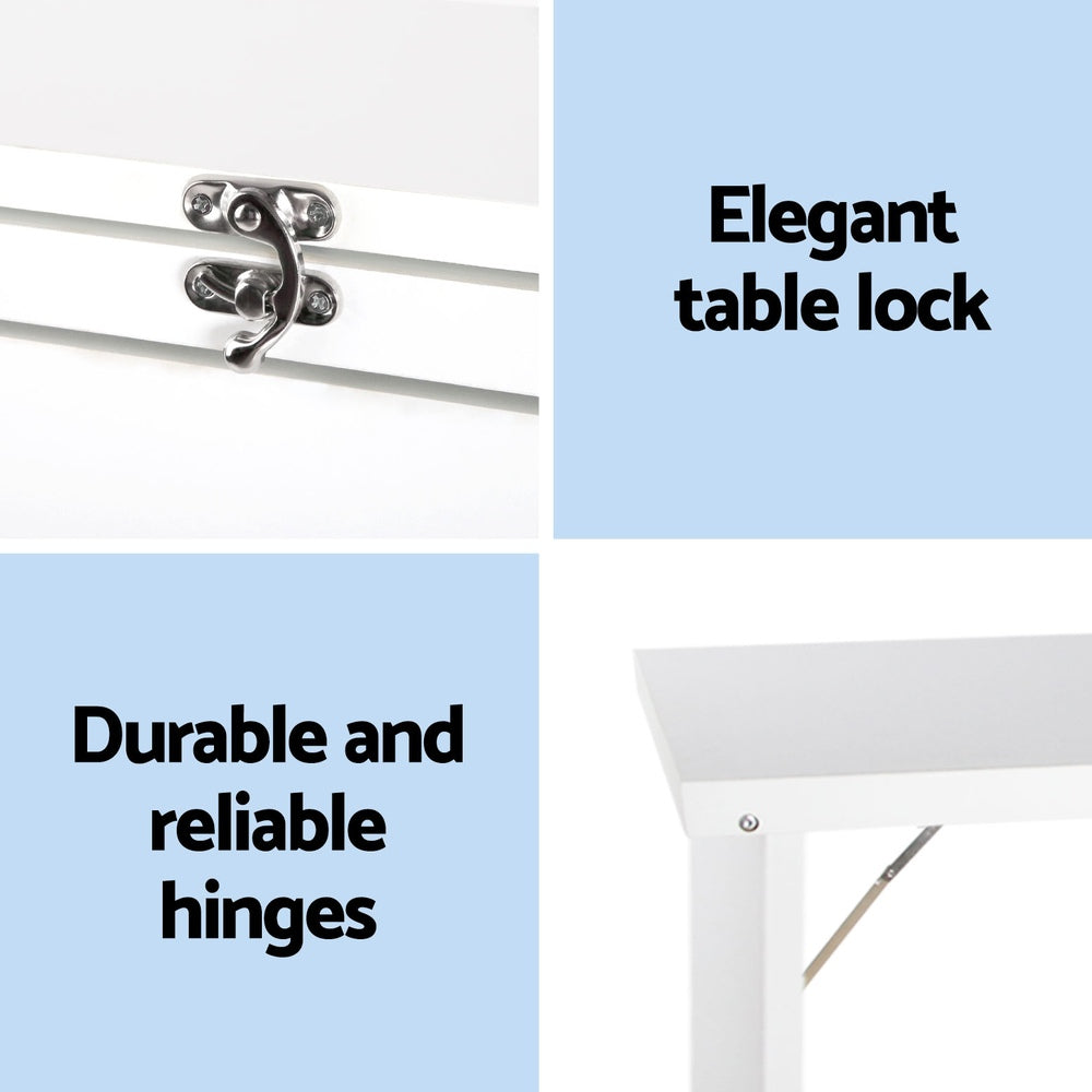 Artiss Computer Desk Bookshelf Wall Mount White DESK-WALL-WH