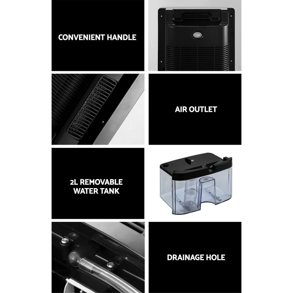 Devanti Dehumidifier 2L Air Purifier Black DH-002-BK