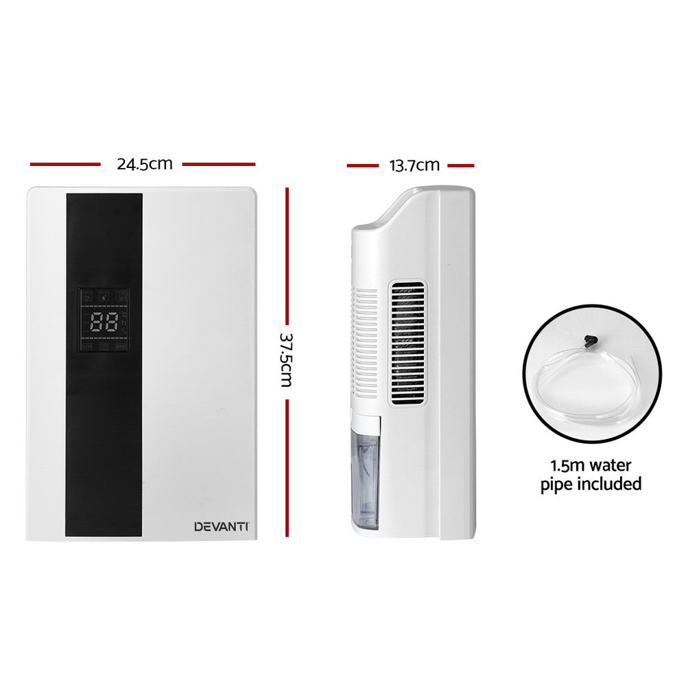 Devanti Dehumidifier 2L Air Purifier White DH-002-BK-WH