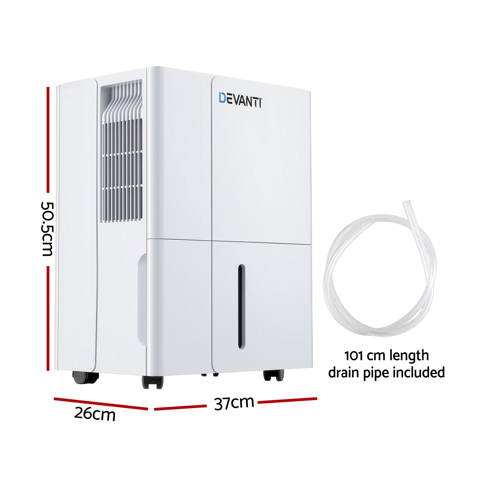 Devanti 30L/Day Dehumidifier Home Air Dryer Mould Moisture 4.7L Tank DH-B-30L-WH