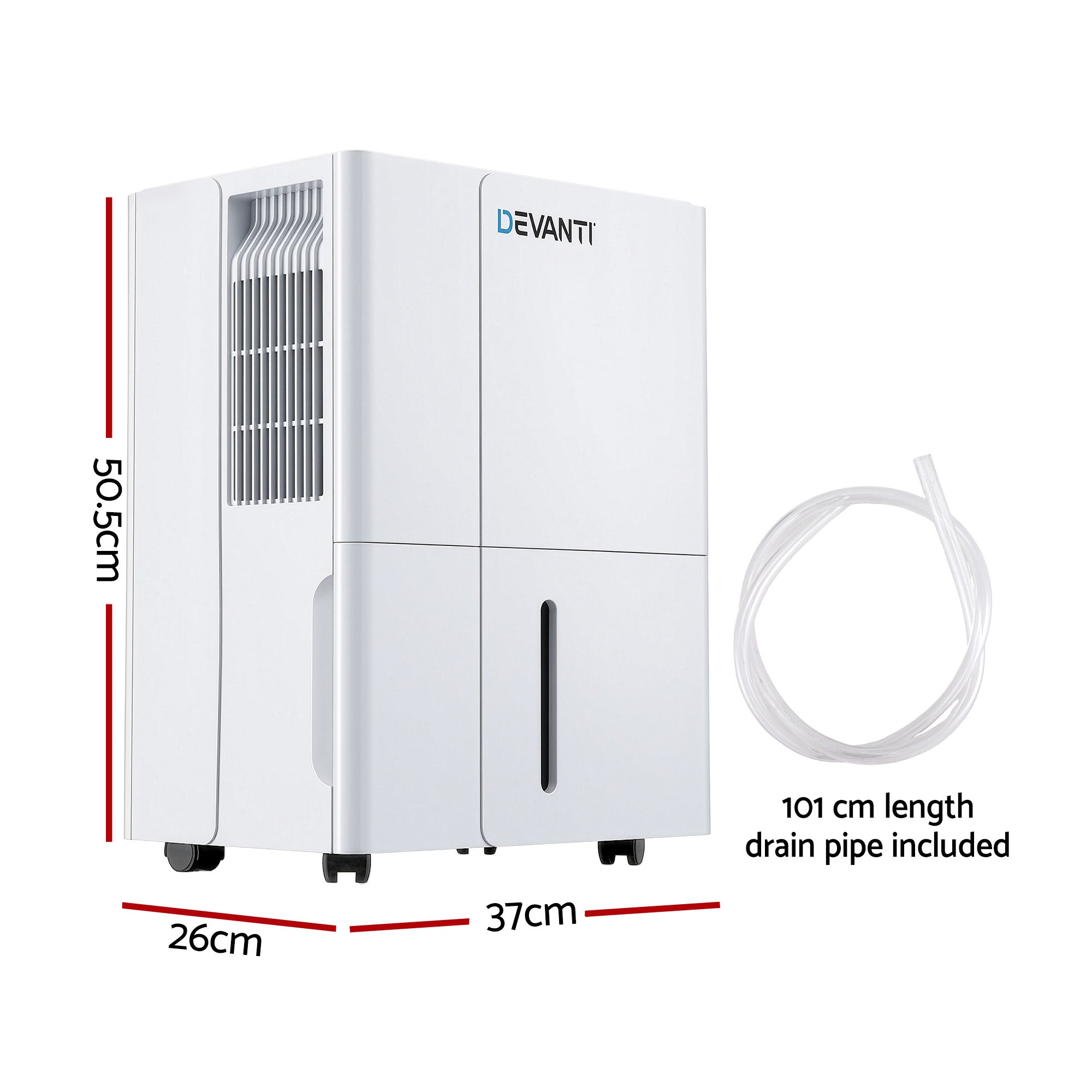 Devanti 30L/Day Dehumidifier Home Air Dryer Mould Moisture 4.7L Tank DH-B-30L-WH