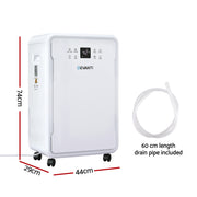 Devanti 50L/Day Dehumidifier Home Air Dryer Mould Moisture 8.5L Tank DH-B-50L-WH