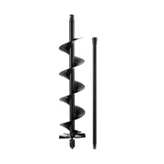 Giantz Post Hole Digger Auger Drill Bit 200mm with 80cm Extension Shaft Black DI-AUG200-N-BLD