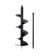 Giantz Post Hole Digger Auger Drill Bit 300mm with 80cm Extension Shaft Black DI-AUG300-N-1M-BLD