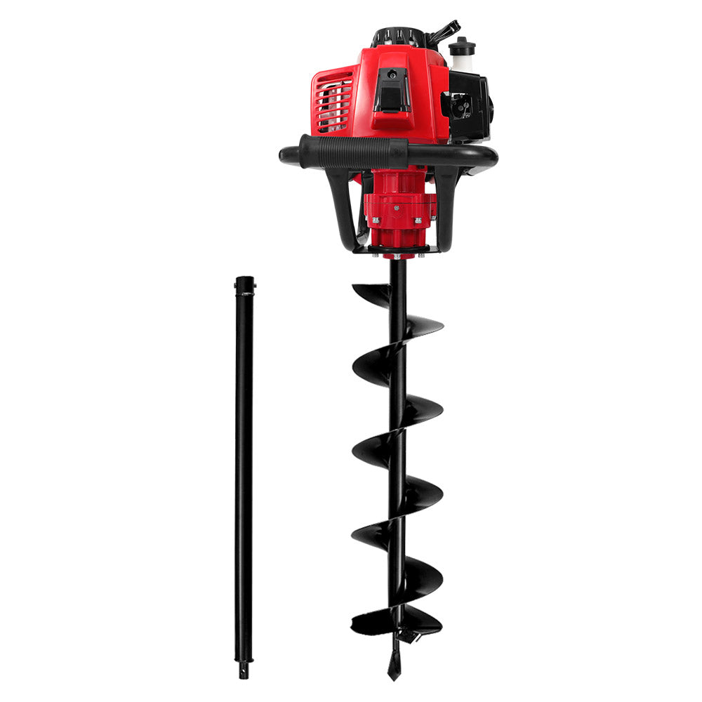 Giantz Post Hole Digger 200mm Petrol Drill Extension Auger Bits DI-EE-N-RDBK-AUG200