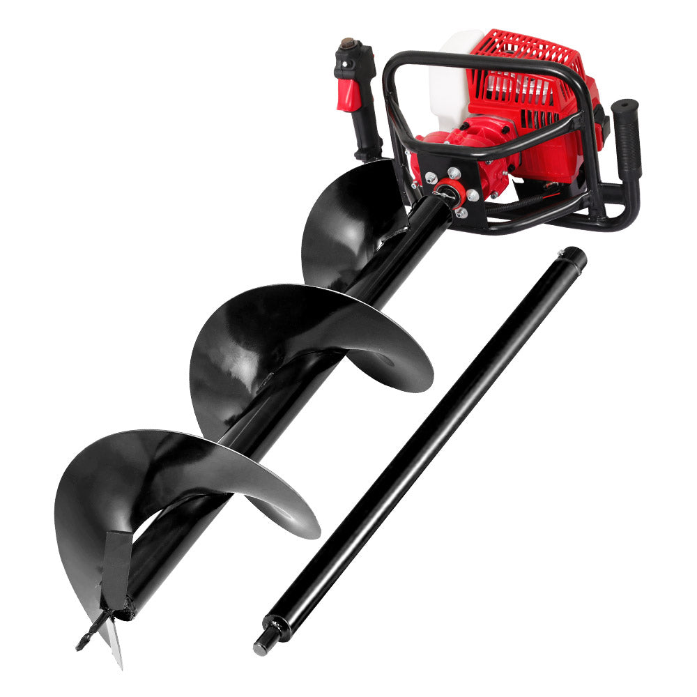 Giantz Post Hole Digger 300mm Petrol Drill Extension Auger Bits DI-EE-N-RDBK-AUG300