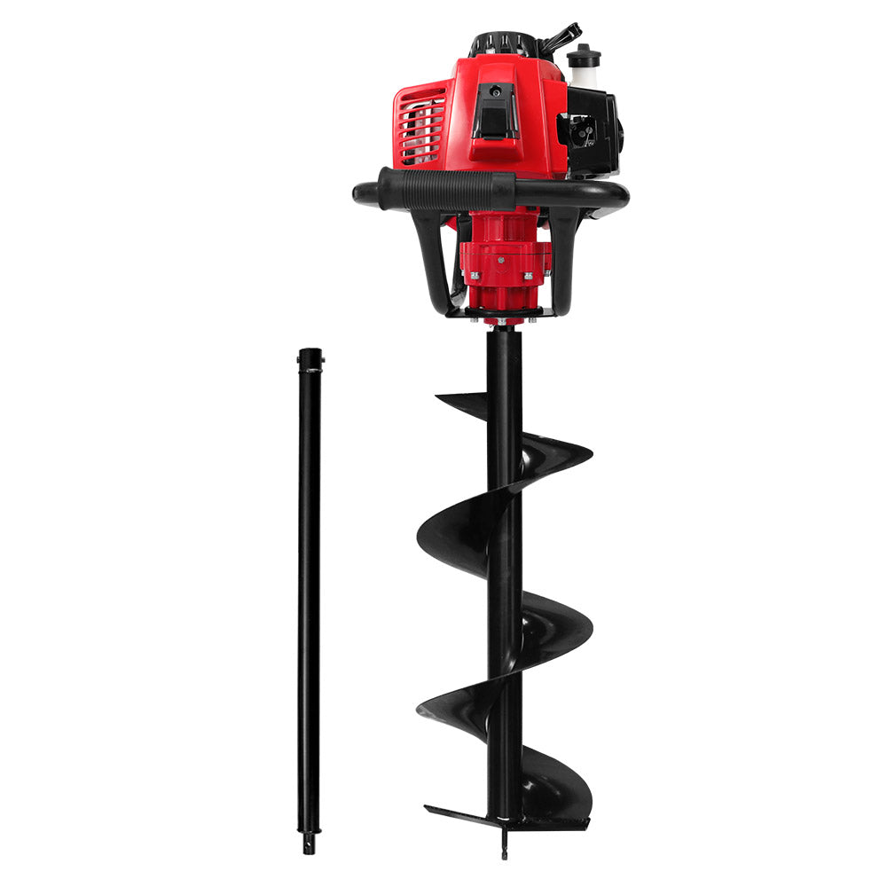 Giantz Post Hole Digger 300mm Petrol Drill Extension Auger Bits DI-EE-N-RDBK-AUG300