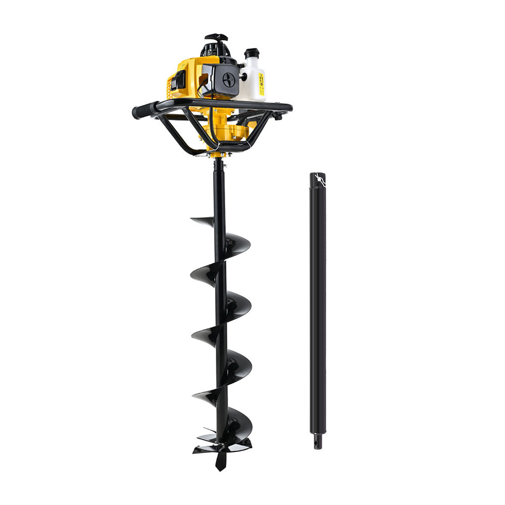 Giantz Post Hole Digger 200mm Petrol Drill Auger Extension Bits DI-EE-N-YE-AUG200