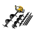 Giantz Post Hole Digger Petrol Motor Drill Extension Auger Bits Kits DI-EE-N-YE-KIT