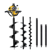 Giantz Post Hole Digger Petrol Motor Drill Extension Auger Bits Kits DI-EE-N-YE-KIT