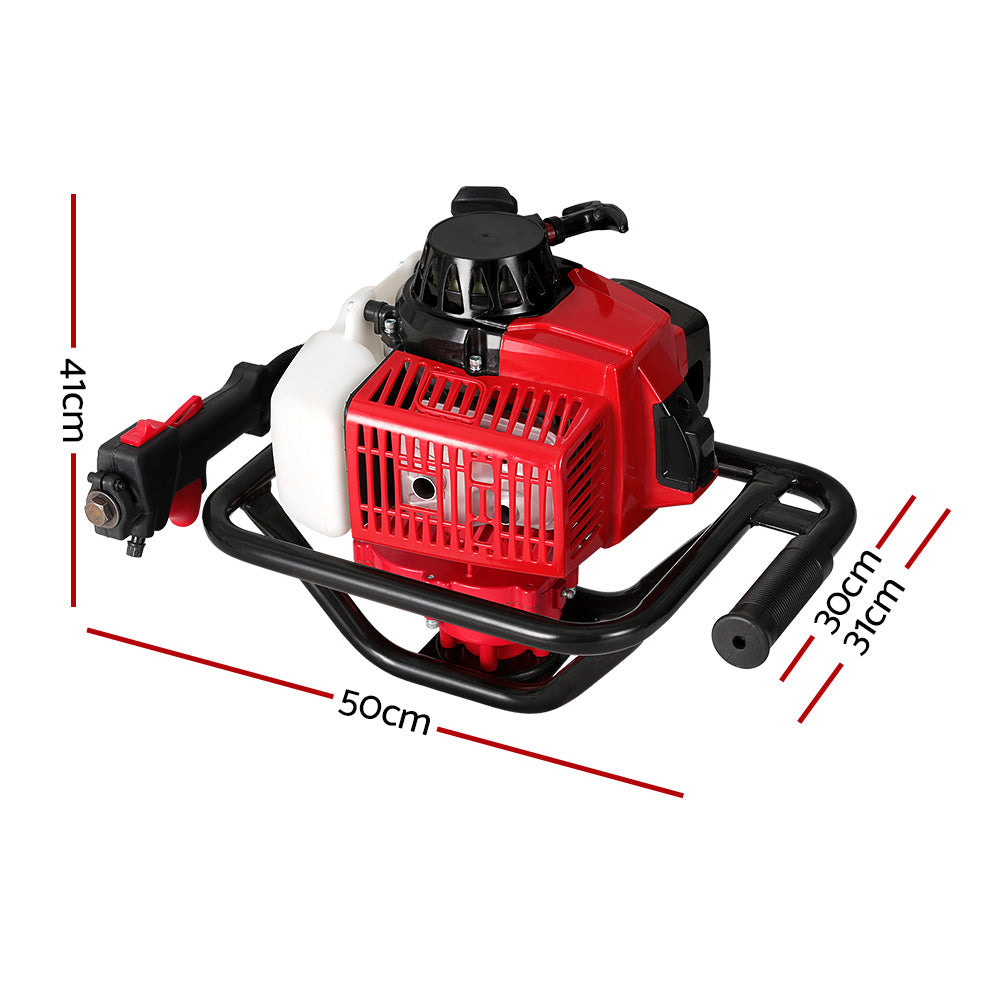 Giantz Post Hole Digger Motor Only Engine Petrol Red DI-EE-OV-N-RDBK