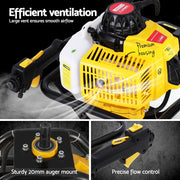 Giantz Post Hole Digger Motor Only Petrol Engine Yellow DI-EE-OV-N-YE