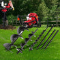 Giantz Post Hole Diggers Petrol Digger Extension Auger Bits DI-EE-RDBK-KIT