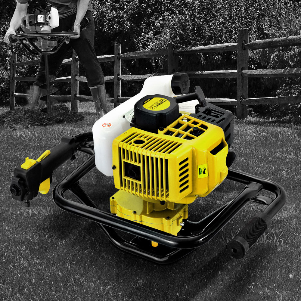 Giantz Post Hole Digger Motor Only Petrol Engine Yellow DI-HJ-YE-ES88
