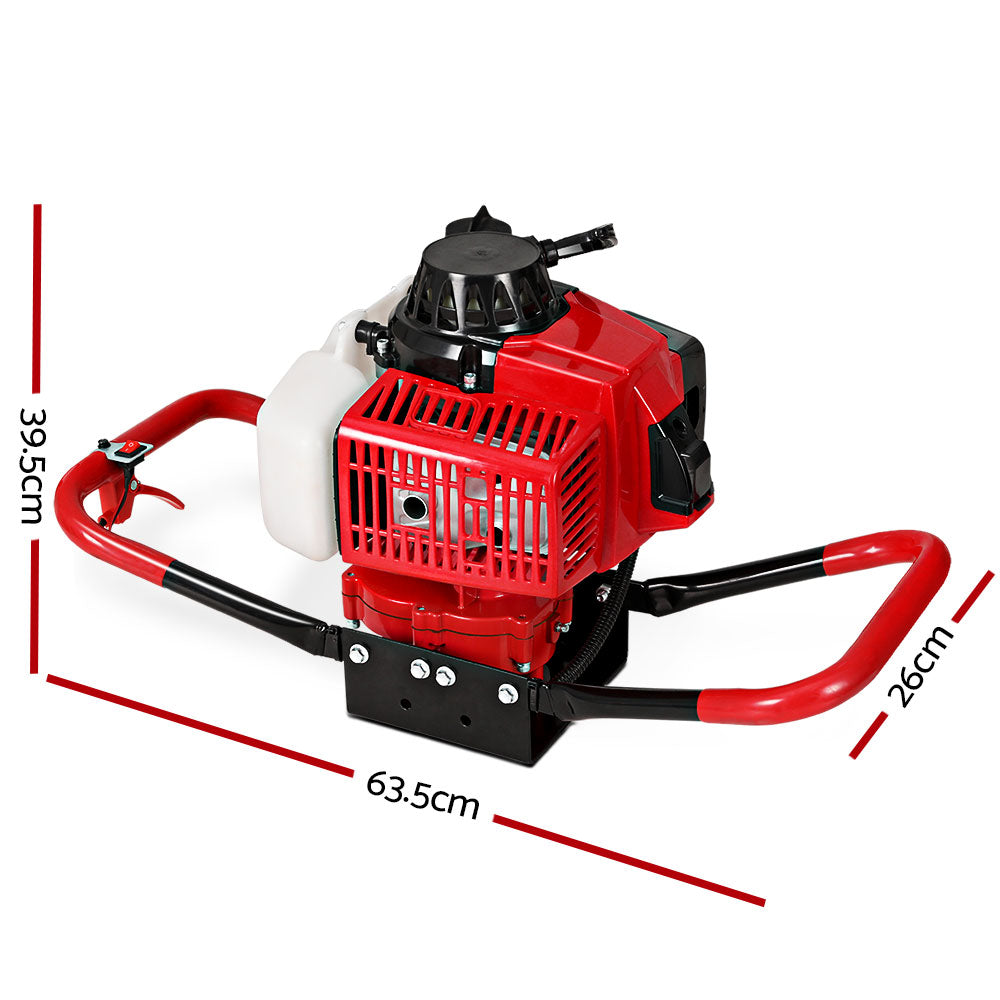 Giantz Petrol Post Hole Digger Motor Only Engine Red DI-SF-OV-N-RDBK
