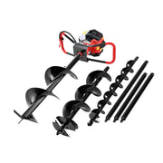 Giantz Post Hole Digger Petrol Motor Drill Extension Auger Bits Kits DI-ST-N-RDBK-KIT