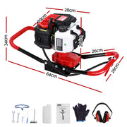 Giantz Post Hole Digger Motor Only Petrol Engine Red DI-ST-OV-N-RDBK