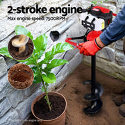 Giantz Post Hole Digger Motor Only Petrol Engine Red DI-ST-OV-N-RDBK