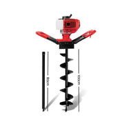 Giantz 66CC Post Hole Digger 200mm Petrol Drill Extension Auger Bits DI-ST-RDBK-AUG200