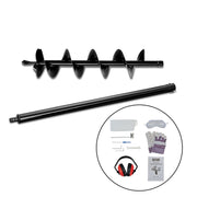Giantz 66CC Post Hole Digger 200mm Petrol Drill Extension Auger Bits DI-ST-RDBK-AUG200