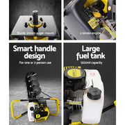Giantz 80CC Post Hole Digger 200mm Petrol Drill Auger Extension Bits DI-SVFV-YE-AUG200