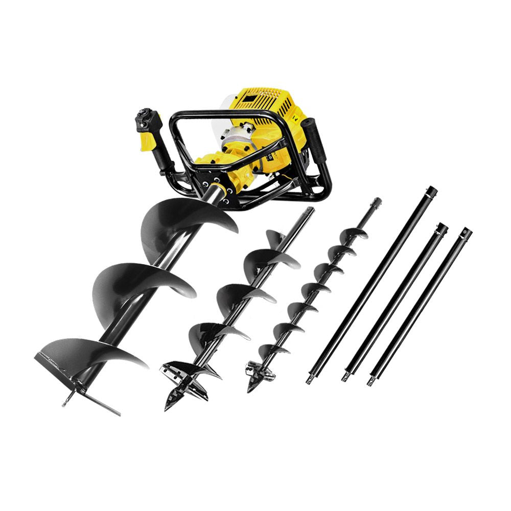 Giantz Post Hole Digger Petrol Drill Auger Extension Bits DI-YE-ES88-KIT